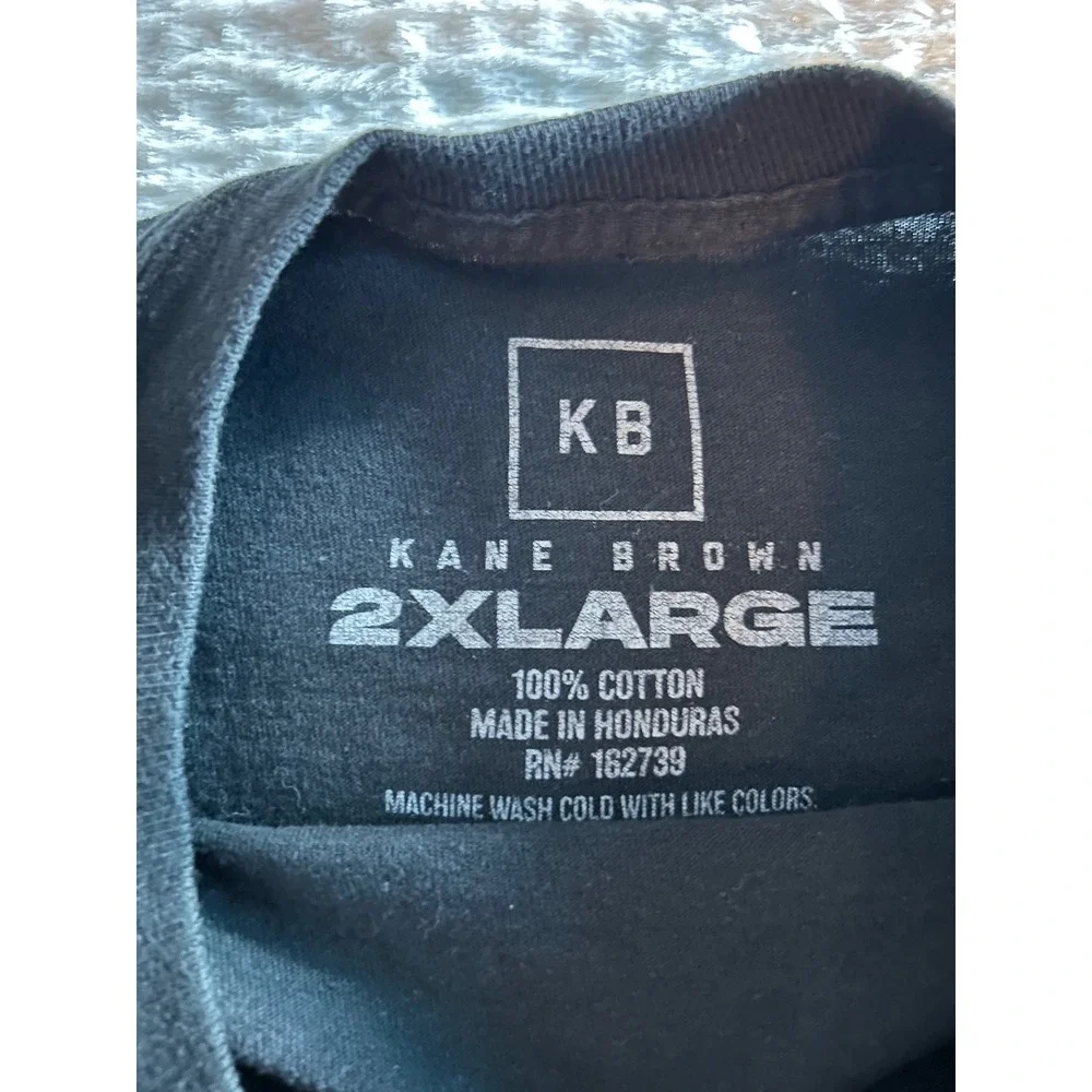 Kane Brown Graphic T-Shirt Mens 2XL Black Short Sleeve Country Music Tour Tee - Picture 2 of 3